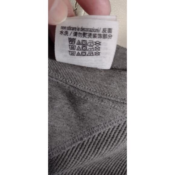 Victoria's Secret PINK Waffle Tee Top Thermal Grey/White Large L - Picture 10 of 11